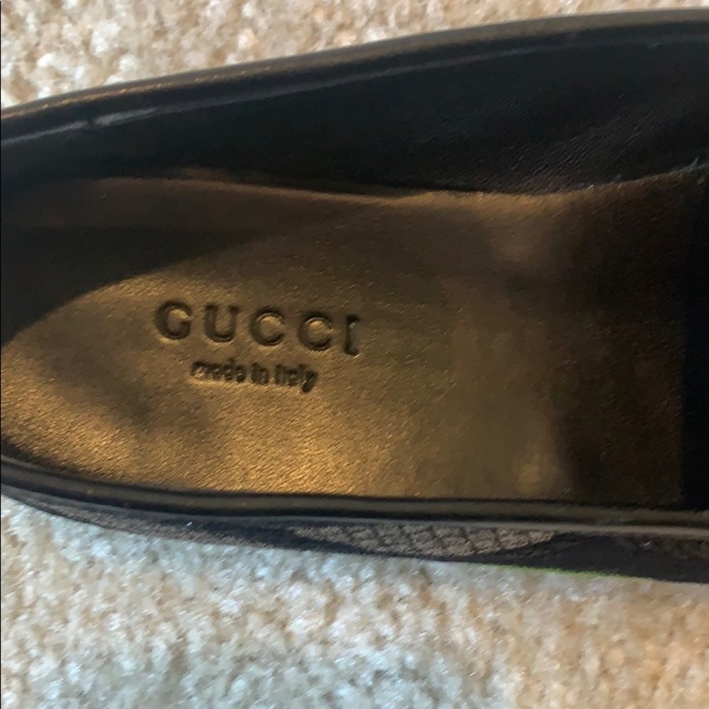 Gucci Jordaan leather-trim metallic floral loafers - Picture 5 of 11